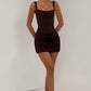 Ruched Bodycon Mini Dress With Structured Bodice