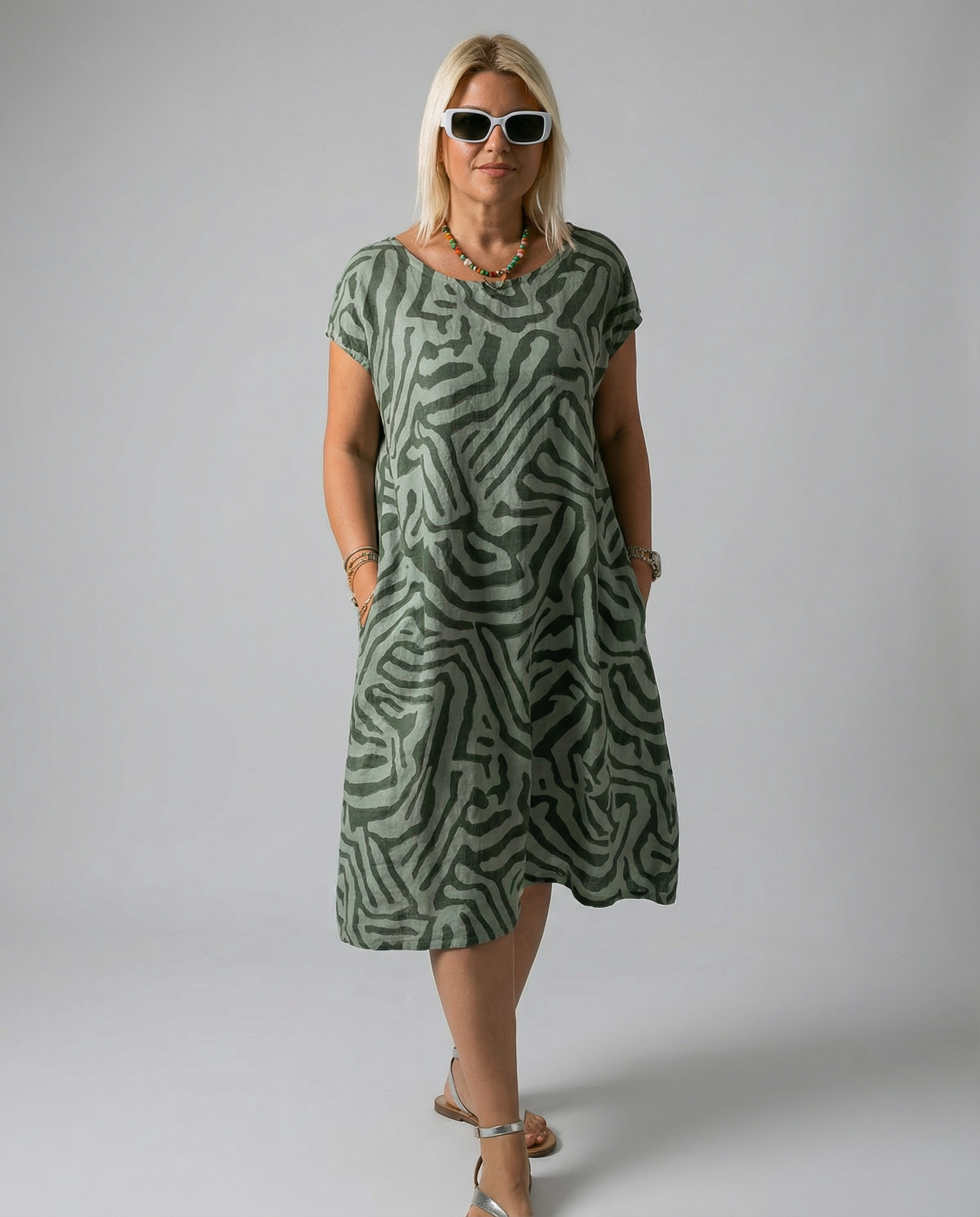Sakura Midi Dress – Elegant Empire Waist for Versatile Summer Occasions