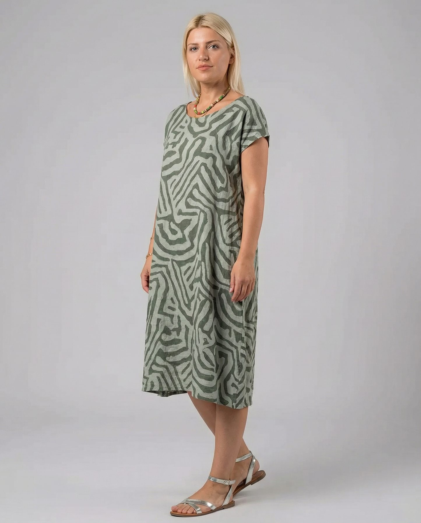 Sakura Midi Dress – Elegant Empire Waist for Versatile Summer Occasions