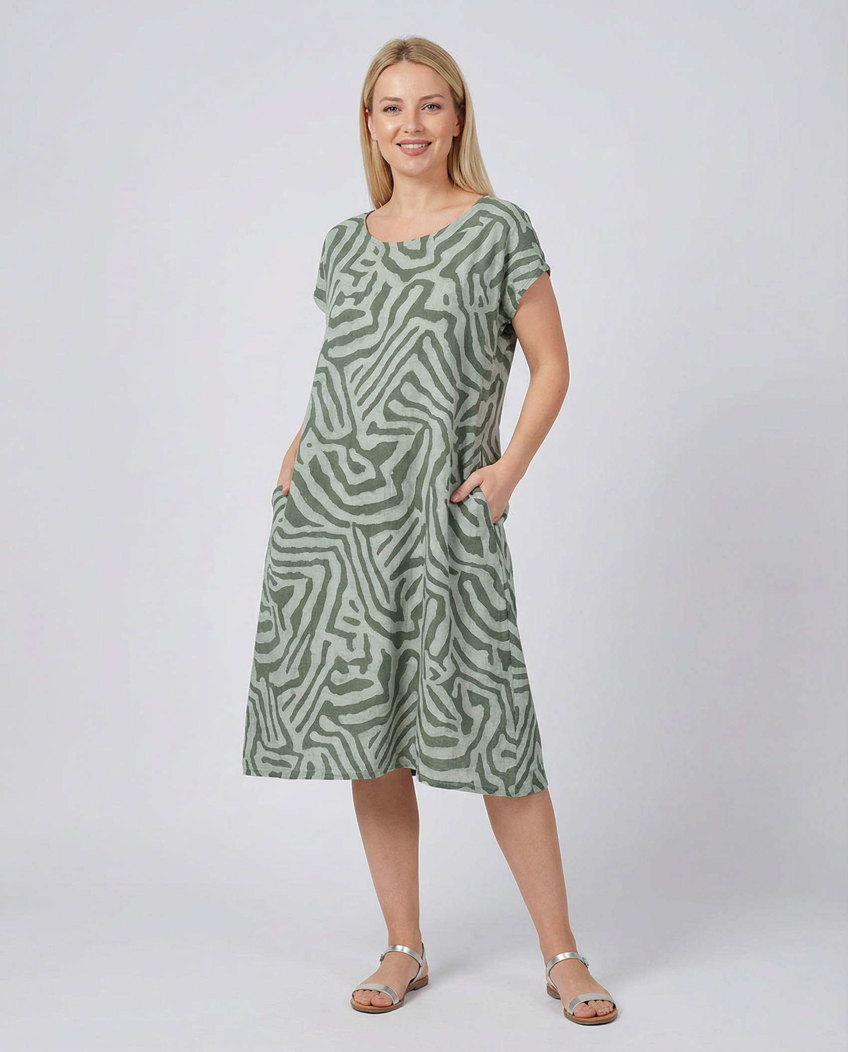 Sakura Midi Dress – Elegant Empire Waist for Versatile Summer Occasions