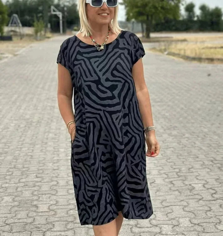 Sakura Midi Dress – Elegant Empire Waist for Versatile Summer Occasions