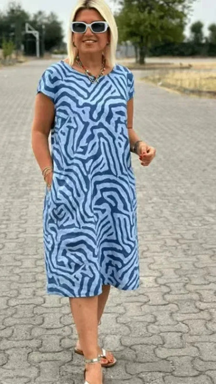 Sakura Midi Dress – Elegant Empire Waist for Versatile Summer Occasions