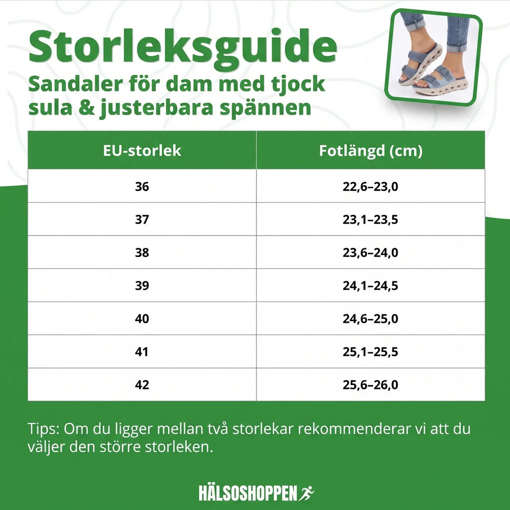 Sandaler för dam med tjock sula & justerbara spännen