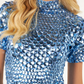 Sculpted Sequin Mini Dress with Statement Texture