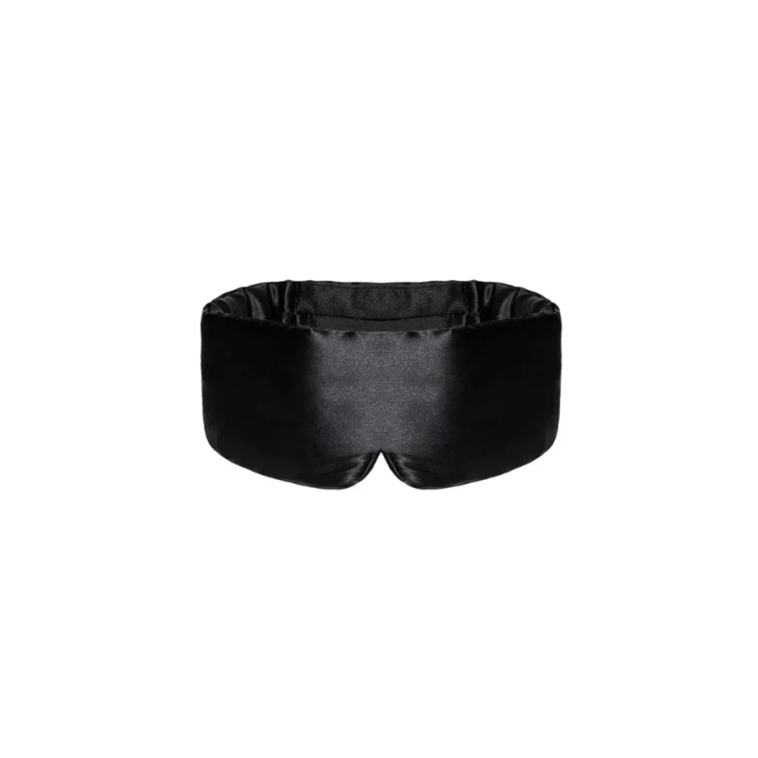 100% Mulberry silk eye mask for sleep, featuring an adjustable design that blocks light, perfect for travel and relaxation. 4