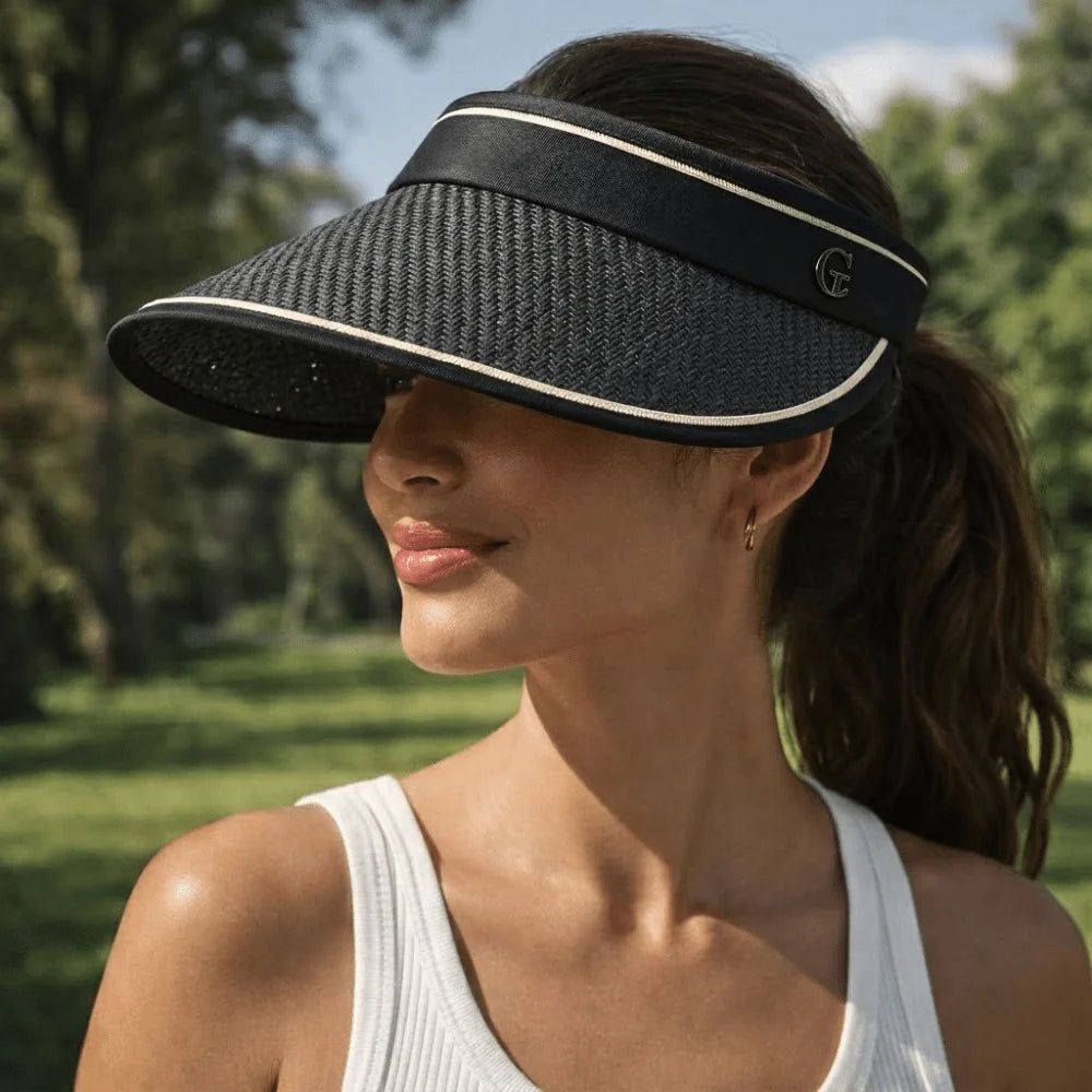 Lightweight Soleil Sun Hat with a wide brim for women, offering stylish UV protection and comfort for sunny days outdoors. 1