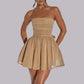 Sparkly Mini Dress – Elegant Strapless A-Line Cocktail Outfit