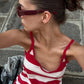 Striped Mini Slip Dress
