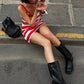 Striped Mini Slip Dress