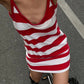 Striped Mini Slip Dress