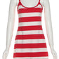 Striped Mini Slip Dress