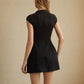 Structured High Neck Mini Dress With Tailored Fit