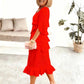Summer Ruffle Dress – Stylish O-Neck Design for Versatile Occasions