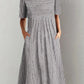 Summer Stripe Midi Dress – Casual O-Neck with Pockets for Effortless Warm Weather Style