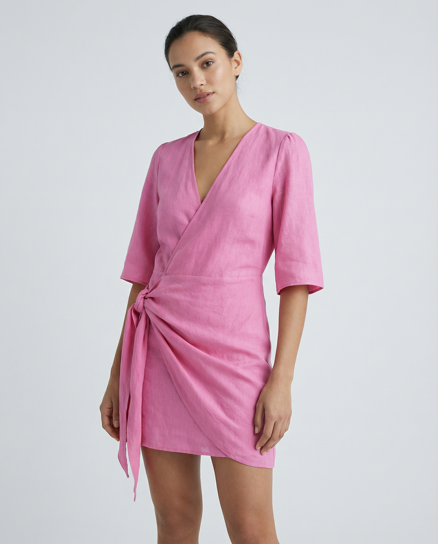 Summer V-Neck Dress – Chic Lace-Up Design for Versatile Occasions