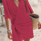 Summer V-Neck Dress – Chic Lace-Up Design for Versatile Occasions