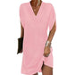 Summer V-Neck Dress – Elegant Multi-Layered Casual Outfit