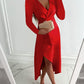 Timeless Elegant V-Neck Sheath Midi Dress