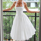 Timeless Esplendor White Halter Midi Dress