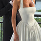 Timeless Esplendor White Halter Midi Dress