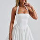 Timeless Esplendor White Halter Midi Dress