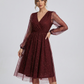 V-Neck Cocktail Dress – Elegant Slim Fit for Sophisticated Events