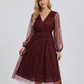 V-Neck Cocktail Dress – Elegant Slim Fit for Sophisticated Events