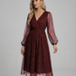V-Neck Cocktail Dress – Elegant Slim Fit for Sophisticated Events