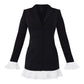 V-Neck Pleated Mini Dress Front Button Closure