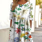 Vibrant Printed Summer Dress – Casual Mid-Calf A-Line for Everyday Elegance