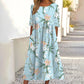 Vibrant Printed Summer Dress – Casual Mid-Calf A-Line for Everyday Elegance