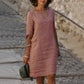 Vintage Women's Mini Dress – Comfortable V-Neck Summer Style