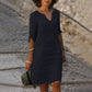 Vintage Women's Mini Dress – Comfortable V-Neck Summer Style