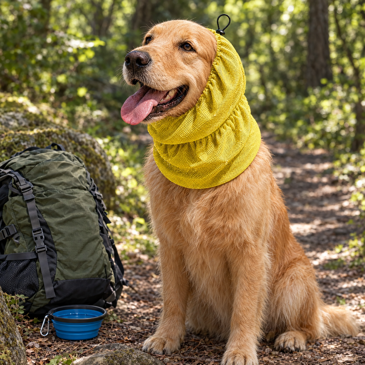 Water-Activated Cooling Snood for Dogs Neck and Ears 2