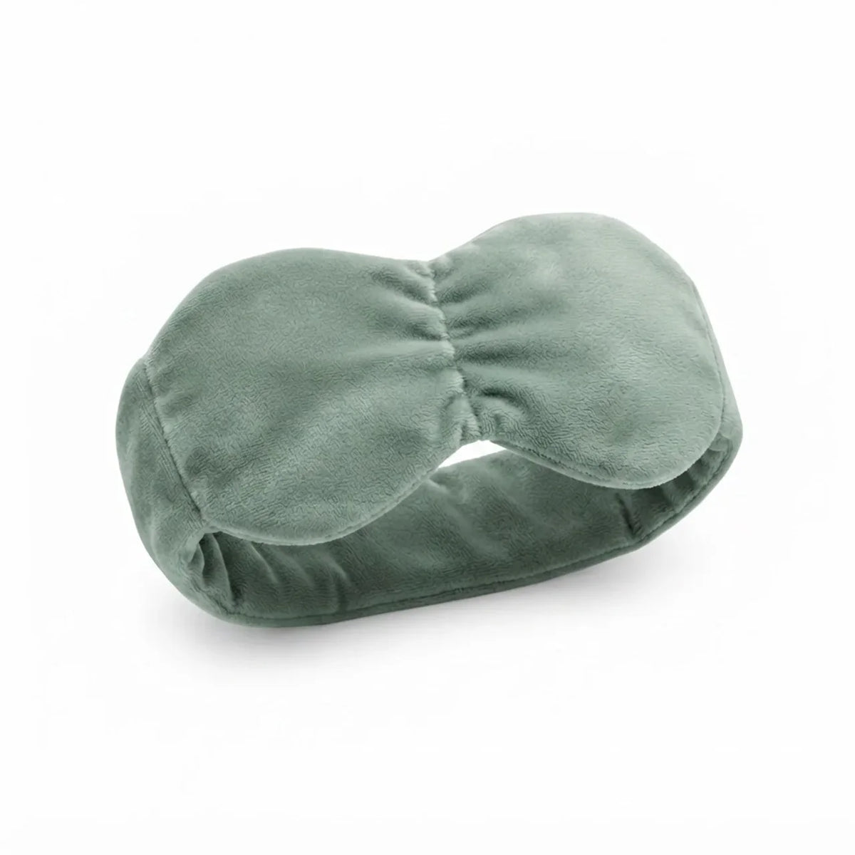 Weighted sleep mask with adjustable strap, featuring a light-blocking design for optimal rest during travel, ideal for sleep and meditation. 5