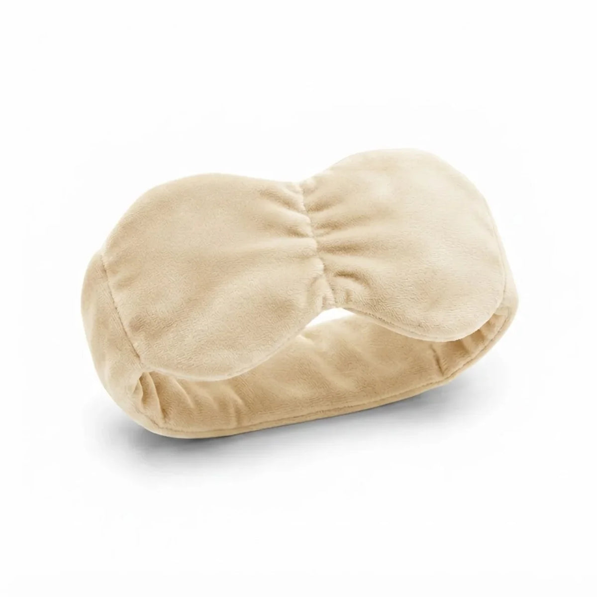 Weighted sleep mask with adjustable strap, featuring a light-blocking design for optimal rest during travel, ideal for sleep and meditation. 8