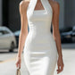 White Gown – Elegant Sleeveless Slim Fit for Holiday Celebrations