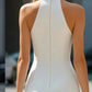 White Gown – Elegant Sleeveless Slim Fit for Holiday Celebrations
