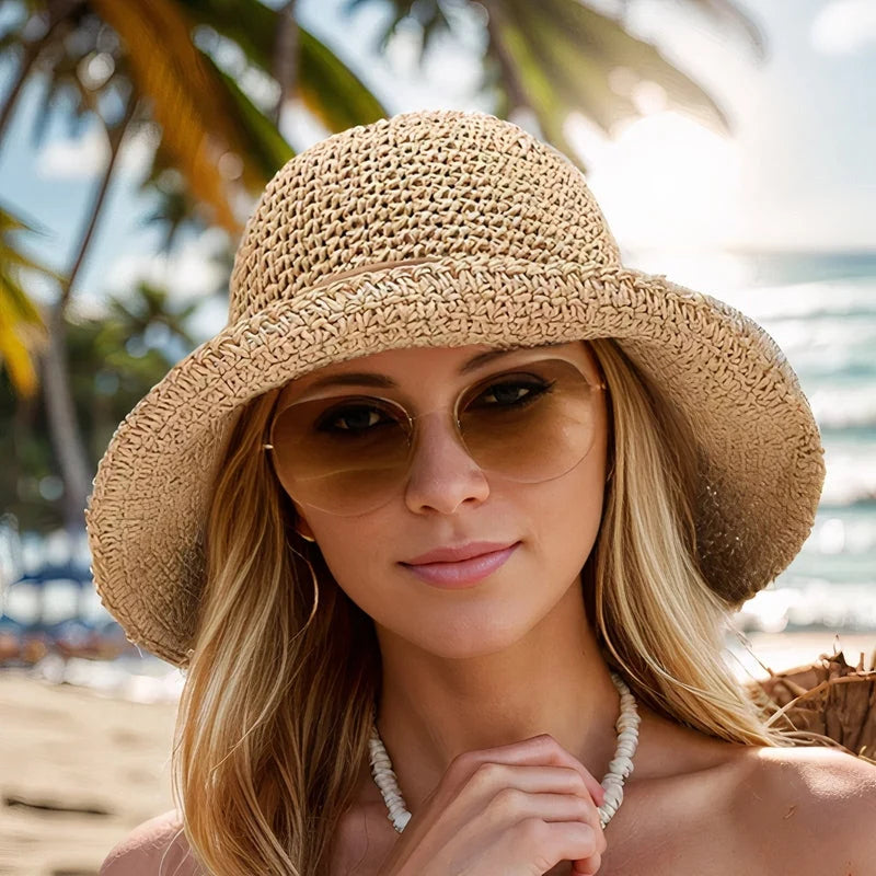 Wide Brim Breathable Straw Sun Hat for Women 2