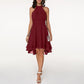 Women's Halter Neckline Cocktail Midi Dress