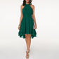 Women's Halter Neckline Cocktail Midi Dress