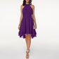 Women's Halter Neckline Cocktail Midi Dress