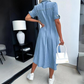 Women's Relaxed Denim Midi Dress for Everyday