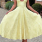 Yellow Triana Halter Midi Dress Floral Jacquard